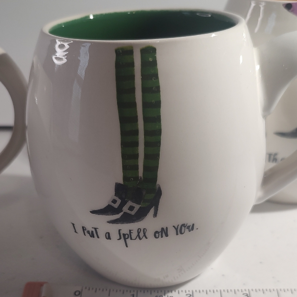 Rae Dunn Witch-Themed Mug Set - Black and White - Picture 3 of 9